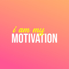 i am my motivation. Motivation quote with modern background vector