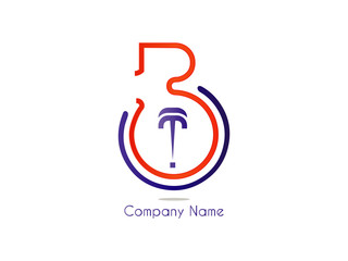 letter BT combination for company design logo branding letter element