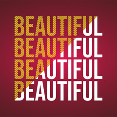 beautiful. Love quote with modern background vector