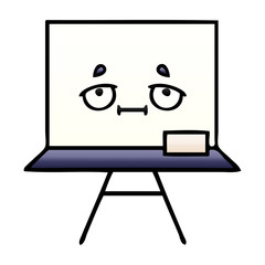 gradient shaded cartoon white board