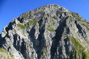 剣岳　山頂への道　カニのタテバイ　カニのヨコバイ