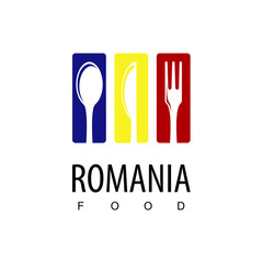 Romania Food, Restaurant Logo
