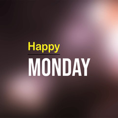 happy Monday. Life quote with modern background vector