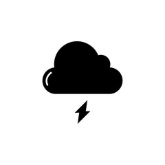 Cloud, storm, lightening icon. Element of ecology isolated icon. Premium quality graphic design icon. Signs and symbols collection icon for websites, web design