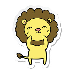 sticker of a cartoon lion