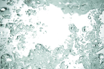 Fresh water wtih air bubbles
