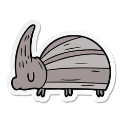 sticker of a giant beetle cartoon