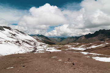 panoramic view,Vinicunca, Seven Colors Mountain,Seven Colors Mountain,Trekking,Cusco, Perú.