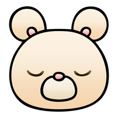 quirky gradient shaded cartoon bear