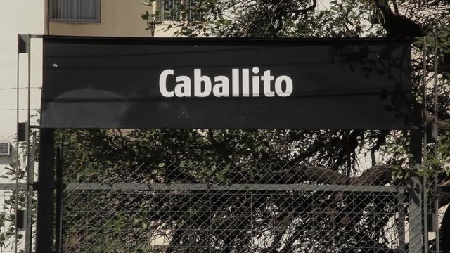 Caballito Signage In The Caballito Train Station, In Buenos Aires (Argentina). 