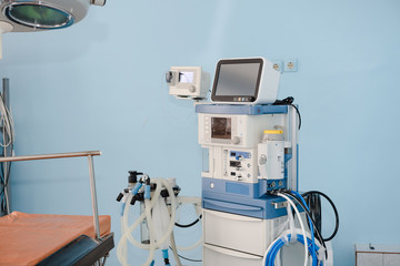 Anesthetic machine. Apparatus for anesthesia. Operating apparatus.