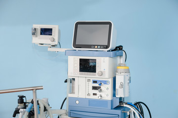 Anesthetic machine. Apparatus for anesthesia. Operating apparatus.