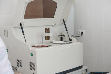 Laboratory for blood. Devices in the laboratory. blood sampling. human blood tests.
