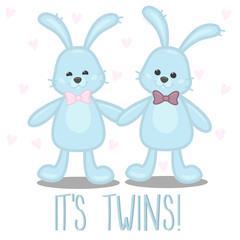 baby shower card it's boy twins