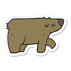 sticker of a cartoon bear
