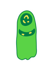 geist gespenst alien monster gruselig horror halloween ausserirdischer lustig comic cartoon schleimig tentakel ufo clipart design
