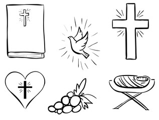 Collection of Christmas cristian icons