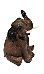 Elephant Figurine Interior white background