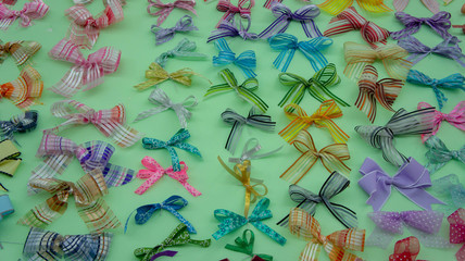 Close up of colorful ribbon