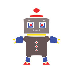 quirky hand drawn cartoon robot