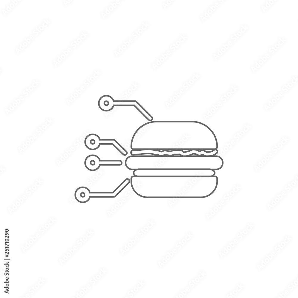 Poster a sandwich diagram icon. simple thin line, outline vector of charts and diagrams icons for ui and ux