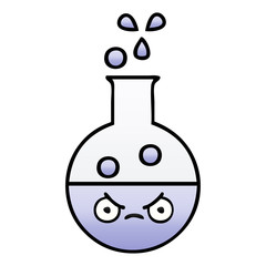 gradient shaded cartoon test tube