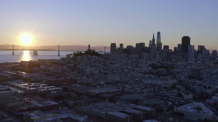 San Francisco aerial downtown skyline
