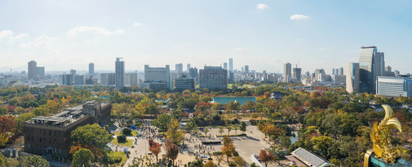 大阪城から南の景色