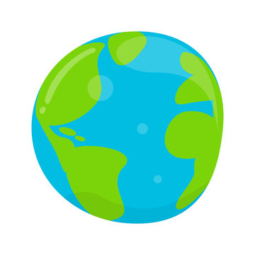 Earth planet in a water drop. Vector illustration design