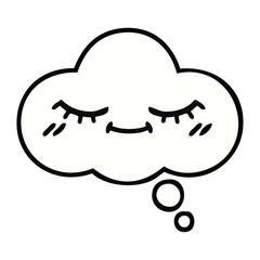 cute cartoon thought bubble