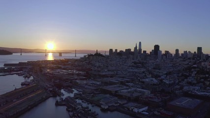 San Francisco aerial downtown skyline
