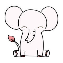 quirky hand drawn cartoon elephant