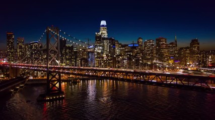San Francisco aerial downtown skyline