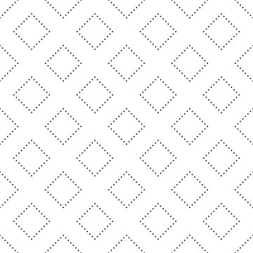 Seamless Black and White Circle Mosaic Pattern, Abstract Geometric Dots Modern Background.