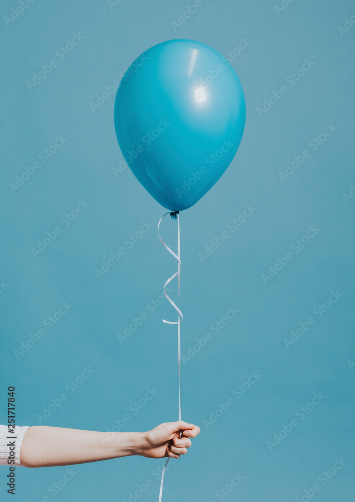 Poster helium balloon on a string