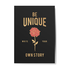 Be unique logo illustration