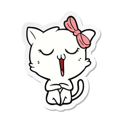 sticker of a cartoon cat