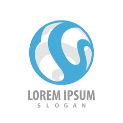 logo concept design. abstract circle. Symbol graphic template element vector