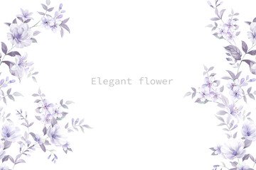 Elegant watercolor hand painted flower