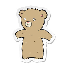 sticker of a cute cartoon teddy bear