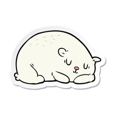 sticker of a cartoon polar bear