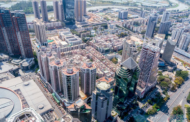 Fototapeta premium A bird's eye view of Shenzhen, China..