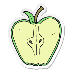 sticker of a cartoon apple
