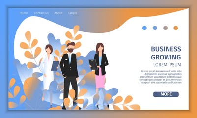 Various Business Character Growth Success Solution