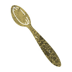 quirky retro illustration style cartoon wooden spoon