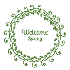 Vector illustration various forms of flower frames for welcome invitation hand drawn