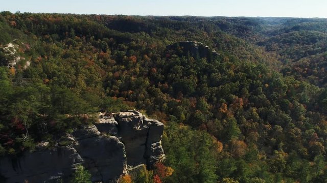 Landscape of Red River Gorge in Slade, Kentucky, aerial