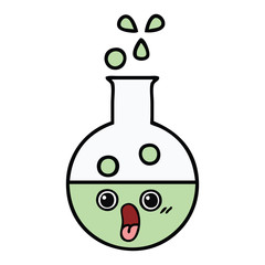 cute cartoon test tube