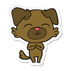sticker of a cartoon dog