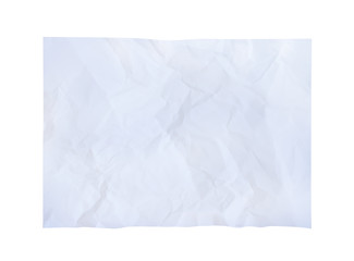 Patterns of wrinkle white or gray paper texture abstract isolated on white background with clipping path